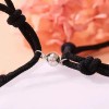 Set 2 Pulseras Para Parejas Imán Astronauta Brilla Oscuridad Color