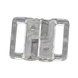 Bluemoona 20 piezas – Clip de plástico de 20 mm para brasier de brasier con cierre de hebilla transparente