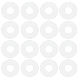 ECSiNG Pack of 100 Nylon Flat Washers M5 Flat Washers Nylon Flat Clear Water Hose Valve Washers 5.3mm ID 12mm 0.5mm Thick