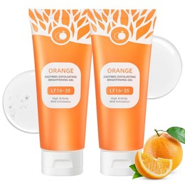 2 unidades de gel exfoliante naranja, gel hidratante para rostro y cuerpo, gel exfoliante de enzimas naranjas, exfoliante facial hidratante de limpiez