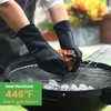 GEEKHOM Silicone Oven Gloves Heat Resistant BBQ Gloves with Cotton