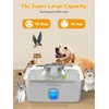 SIBAYS 4Gal/15L Large Dog Water Fountain, Stainless Steel Pet Fountain