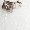 Diflart Glass Subway Tiles, White, 3x12 Inch, Glass Backsplash Tile