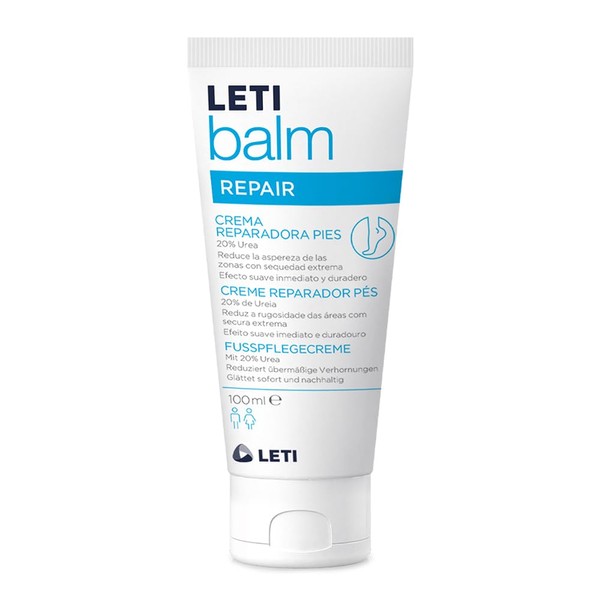 LETI balm Foot Care Cream - Repairing Care for Extremely Dry and Rough Skin Areas with 20% Urea, 100 ml Cream