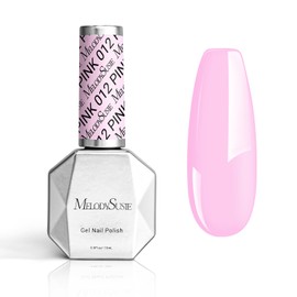 MelodySusie Thick Pink Gel Nail Polish,0.5 Fl Oz Milky Pink Macaron Nails Soak Off UV LED Creamy Pink Funny Bunny Gel Polish Gift for Women Nail Art Manicure Salon DIY Nail Design-012