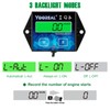 Yooreal Digital Backlight Tachometer Hour Meter,Resettable Hours,Replaceable Battery Engine for