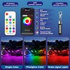 12PCS Double Row Motorcycle Led Lights with Brake Turn Signal,Underglow