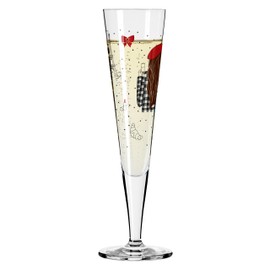 Ritzenhoff Paris Edition 1072005 Champagne Glass, 200 ml, Champus Flute Designer Piece, Colourful, Made in Germany