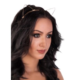 Arsimus Kawaii Neko Cat Ears Headband (Gold)