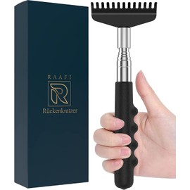 RAAFI Large Robust Back Scratcher for Smooth Scratching Against Itching. Back Scratcher for Men and Women with Extra Wide Head for Maximum Scratching Surface and Reinforced Telescope for Stability