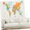 FUNOMOCYA Map Tapestry Wall Art Creative Bedroom Decor for Home