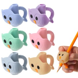 Mr. Pen- Owl Pencil Grips, 6 pcs, Morandi Colors Pencil Grips, Cute Pencil Grips, Pencil Grips for Kids Handwriting, Pencil Grips for Kids, Finger Grips for Pencils, Writing Aids for Kid