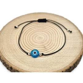 Classic Eye of Good Luck Bracelet with Red Thread for Gift (Black)