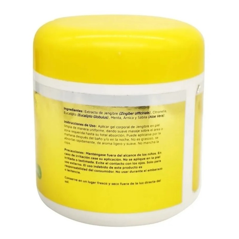 Gel Crema Reafirmante Reductora Celulitis 100 Quemagrasa Citronela Jengobre Eucalipto