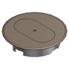 Carlon E97DSB Round Duplex Receptacle Cover, Diameter: 5", Non-Metallic