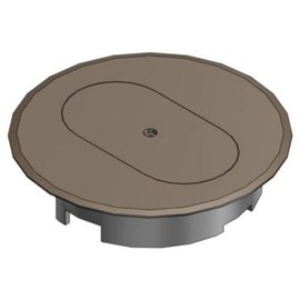 Carlon E97DSB Round Duplex Receptacle Cover, Diameter: 5", Non-Metallic