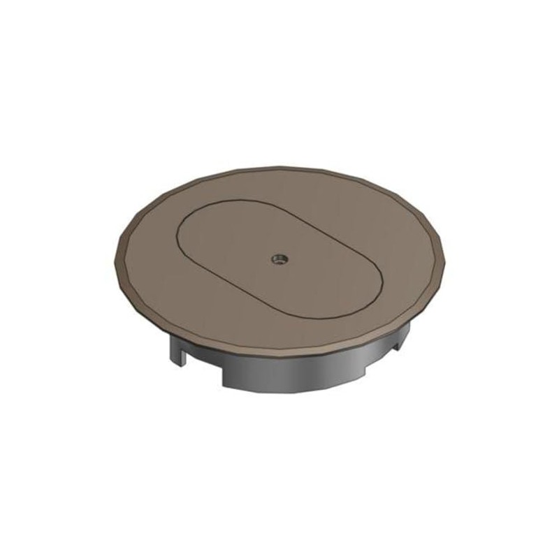 Carlon E97DSB Round Duplex Receptacle Cover, Diameter: 5", Non-Metallic