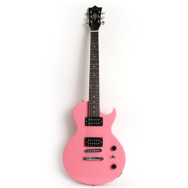 Fojill LP Electric Guitar Solid Body Canadian Maple Rosewood Fretboard Mahogany Body Stainless Frets(Bolt On Pink)