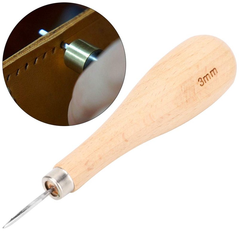Rhombus Awl Wooden Handle Scratch Awl Beech Handle Diamond Point