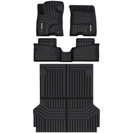 OEDRO Upgraded Floor Mats & Truck Bed Liner Fit for 2022-2025 Ford Maverick Hybrid, TPE All Weather Fit Maverick Car Mats Includes 1st & 2nd Row and Bed Mat, Black