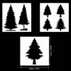 Pack of 9 Pine Stencils, Christmas Tree Painting Templates, Reusable