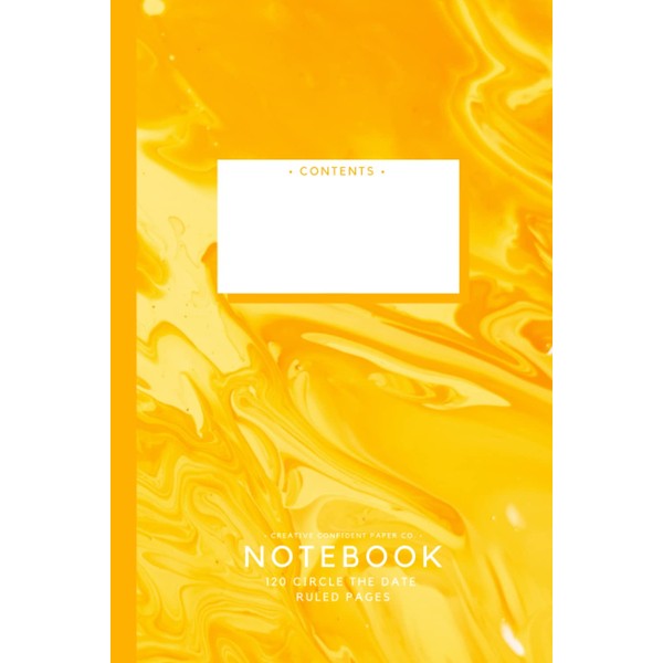 120 Circle the Date Header Lined College Ruled Notebook Journal