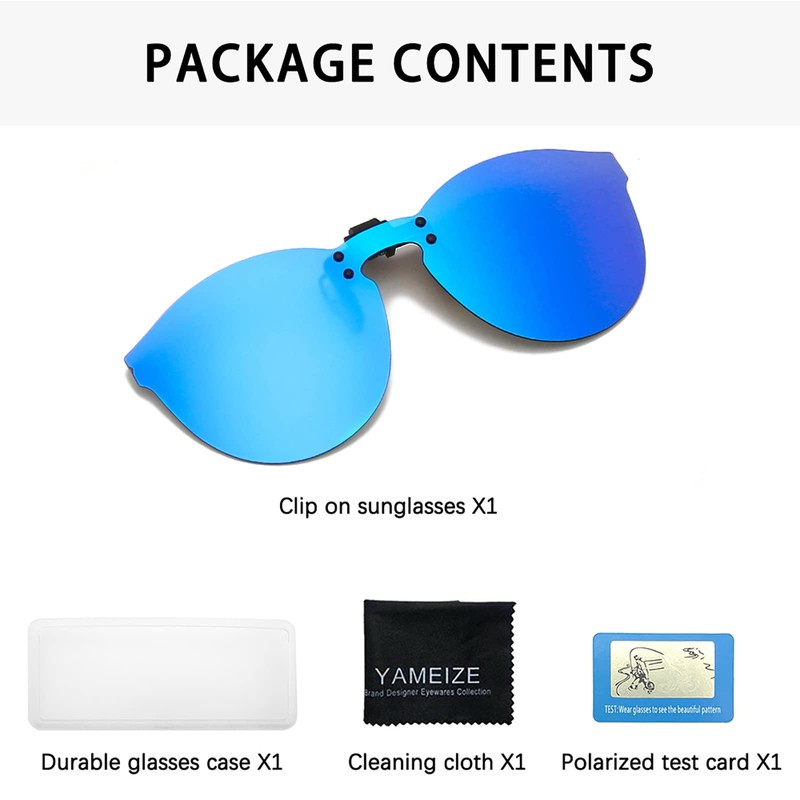 Gafas de sol polarizadas con clip antirreflejos, protección UV400, lente