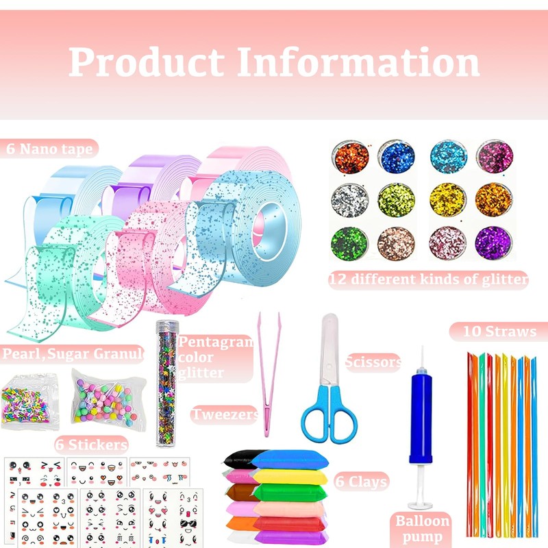 LFCFBH Nano Tape Bubbles Kit with 6PCS Stickers, Nano Tape