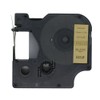 BROVACS 1 Pack Black on Gold Label Tape Compatible for