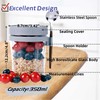 Eidoct Overnight Oats Container 2-Pack, Overnight Oats Jars with Lid