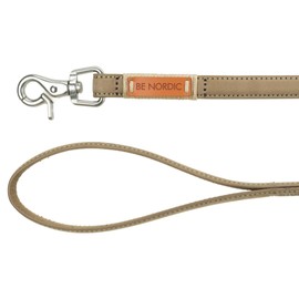 Be Nordic Leather Leash XS - S: 1. 20 M, 15 mm, Sand