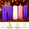 5 Pcs Christmas Advent Pillar Candles LED Flameless Advent Candle