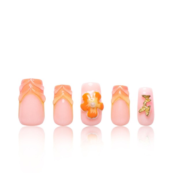 LOVFUL Press on Nails Tropical Fantasy| Handmade with Full Covered