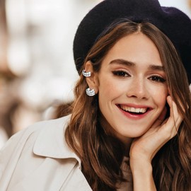 3PCS Slimio Auricular Rowline Ear Cuff for Women - Crystal Non-Pierced Huggie Ear Cuff