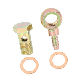 A ABSOPRO Banjo Hose Barb Bolt Fixings 14mm Diameter Banjo Bolt Washer Replacement for Motorcycles and Cars Bronze Metal
