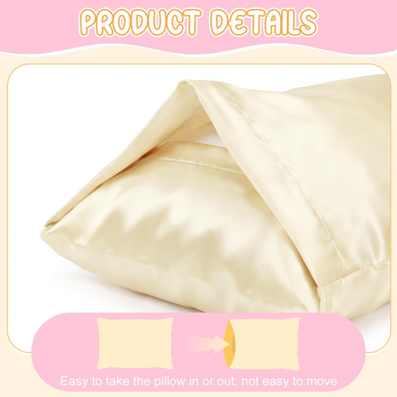 Toddler Pillowcase 13x18 Kids Pillowcase Unicorn, Cute Satin Pillow Cases