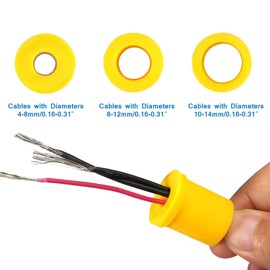 Zacfton IP68 Waterproof Cable Connector Distribution Box, Outdoors, Large 3-Way-Connector Box, PE Cable, Black Electric Outdoor Distribution Box, M25 Cable Gland Of Diameter 4 mm-14 mm, ABS + PVC