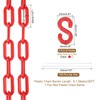MECCANIXITY Plastic Chain 20 FT/6.1 M, Safety Chain Red White