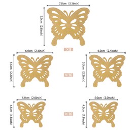 40 piezas de decoración para magdalenas de mariposa 3D color dorado champaña, decoración para cupcakes, decoración de pared para baby shower, boda, aniversario, fiesta de cumpleaños, decoración de pared