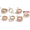 Veraly Set De 3 Pulsras Brazalet Color Plata Oro Rosado