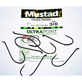 Mustad 79511 Viking Pennel Hooks - size 3/0