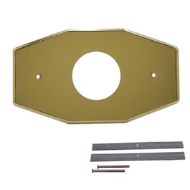 Westbrass One-Hole Remodel Plate for Mixet, Polished Brass, D503-03