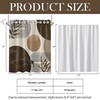 Keeuy Brown and Beige Hookless Shower Curtain with Snap-in Liner,