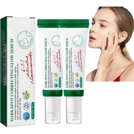 Suero Facial con Nicotinamida, Corrector de Manchas Oscuras, Elimina Pecas y Acné, Mejora la Melanina, Brillo para Rostro Opaco (2 PCS)