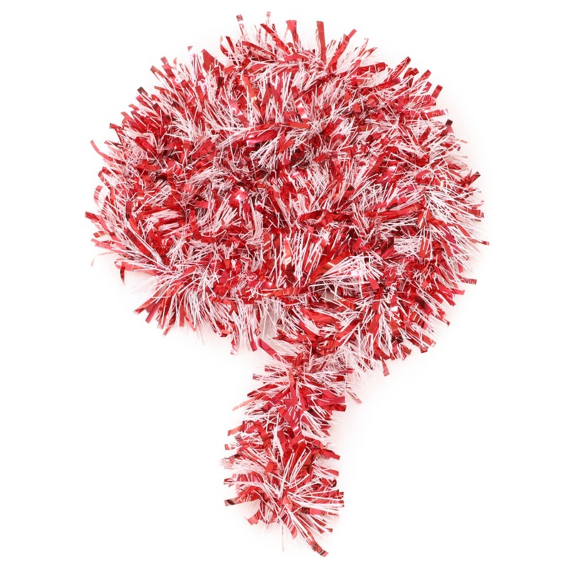 4 x Red & White Christmas Tinsel Garland 2M Each