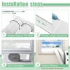 Memrita Dual Hose Portable Air Conditioner Window Seal Kit, 5.9"