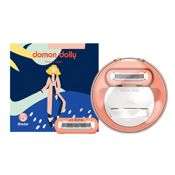 Women's 5-Blade Travel Razor with Case – Includes Handle +