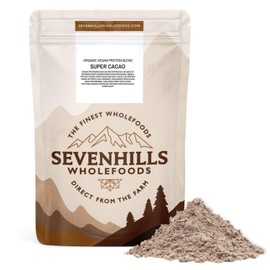 Sevenhills Wholefoods Sevenhills Wholefoods Organic Super Cacao Vegan Protein Powder | 30 Servings, 22g Protein per Serving | Natural Ingredients | Gluten & Soy Free Plant-Based | Pea, Rice & Pumpkin Protein | 1.05kg