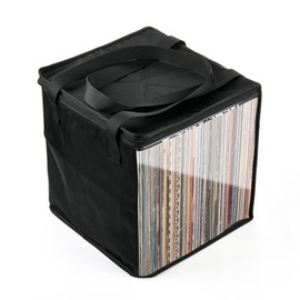 AIXXCUVQ Record Cases for 12 Inch Vinyl Albums Portable Vinyl Record Storage Box Vinyl Record Storage for Travel OxfordCloth