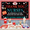 Thank You Nurses Banner Backdrop for Nurses Appreciation Week Decorations,